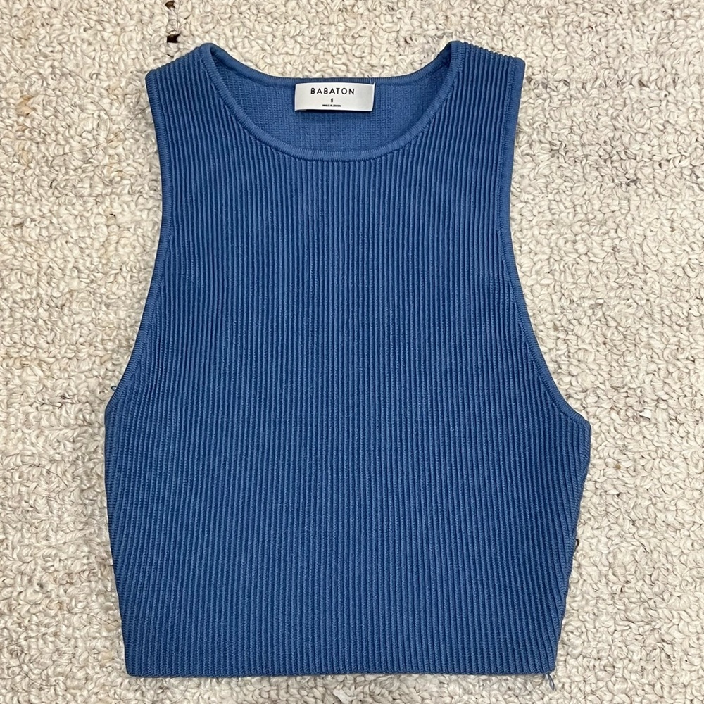 Sculpt Knit Racer Cropped Tank